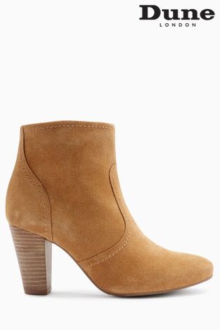 Tan Dune Portia Suede Ankle Boot